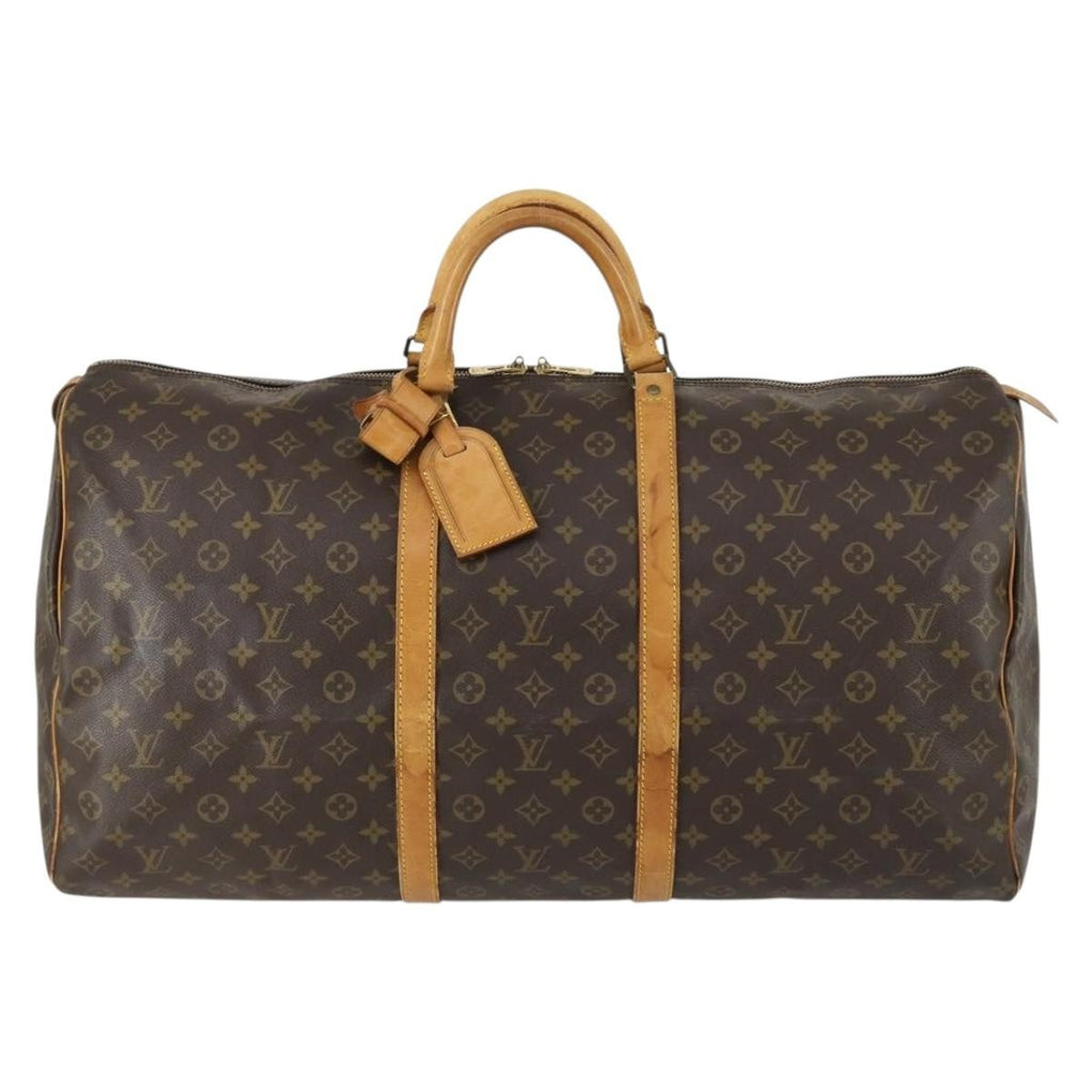 Louis Vuitton Keepall Bag Monogram Canvas Brown Canvas Travel Bag Bag (Pre-Owned)