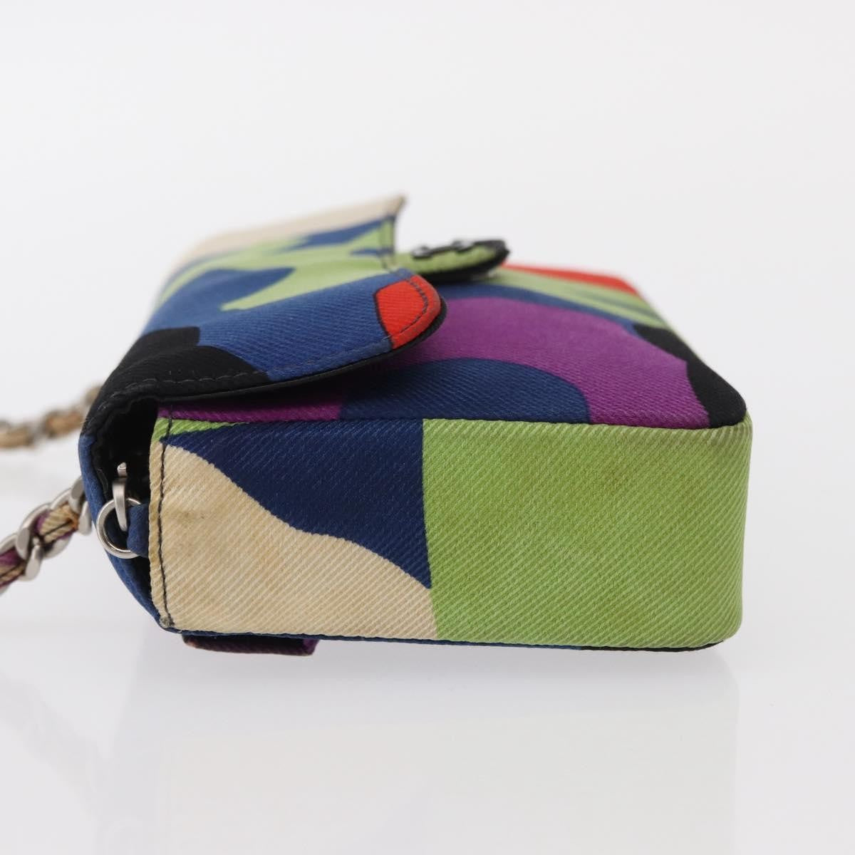 Chanel Vintage Flap Bag Multicolor Canvas Multicolour Canvas Shoulder Bag Bag (Pre-Owned)