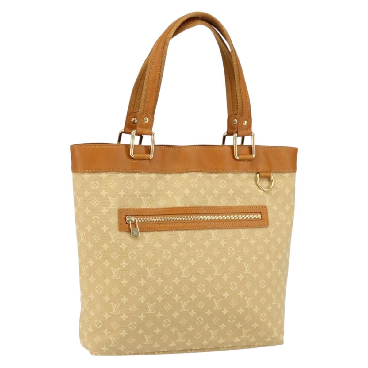 Louis Vuitton Lucille Handbag Mini Lin Beige Canvas Tote Bag Bag (Pre-Owned)