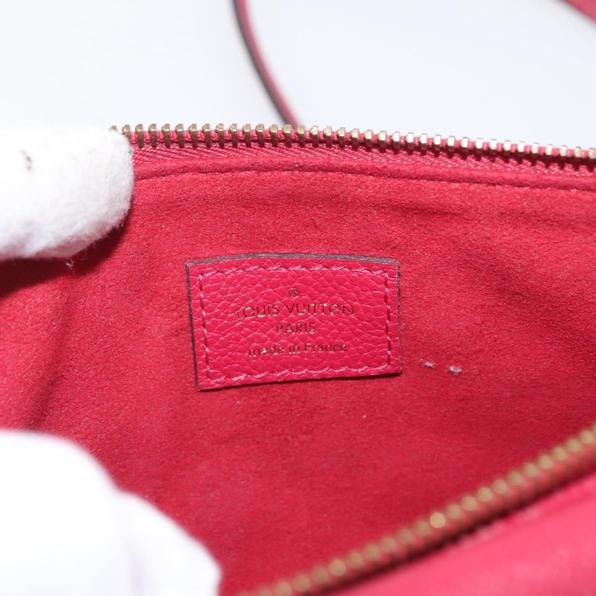 Louis Vuitton Twice Handbag Monogram Empreinte Leather Burgundy Leather Shoulder Bag Bag (Pre-Owned)