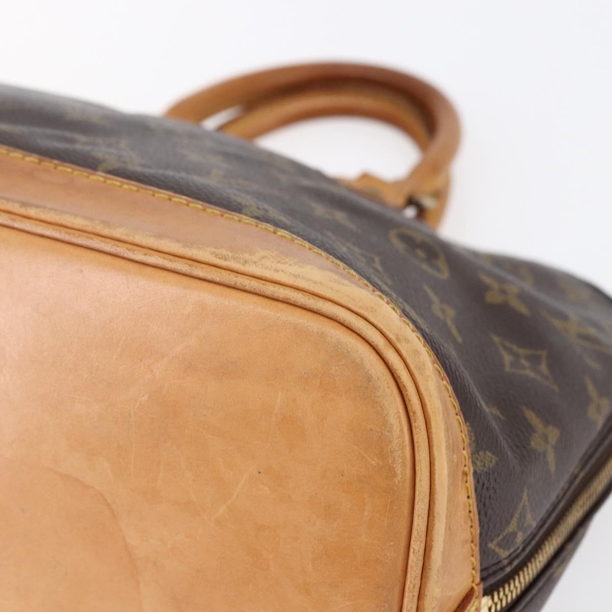 Louis Vuitton Vintage Alma Handbag Monogram Canvas Brown Canvas Handbag (Pre-Owned)