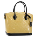 Louis Vuitton Lockit Handbag Monogram Vernis Beige Patent_Leather Tote Bag Bag (Pre-Owned)