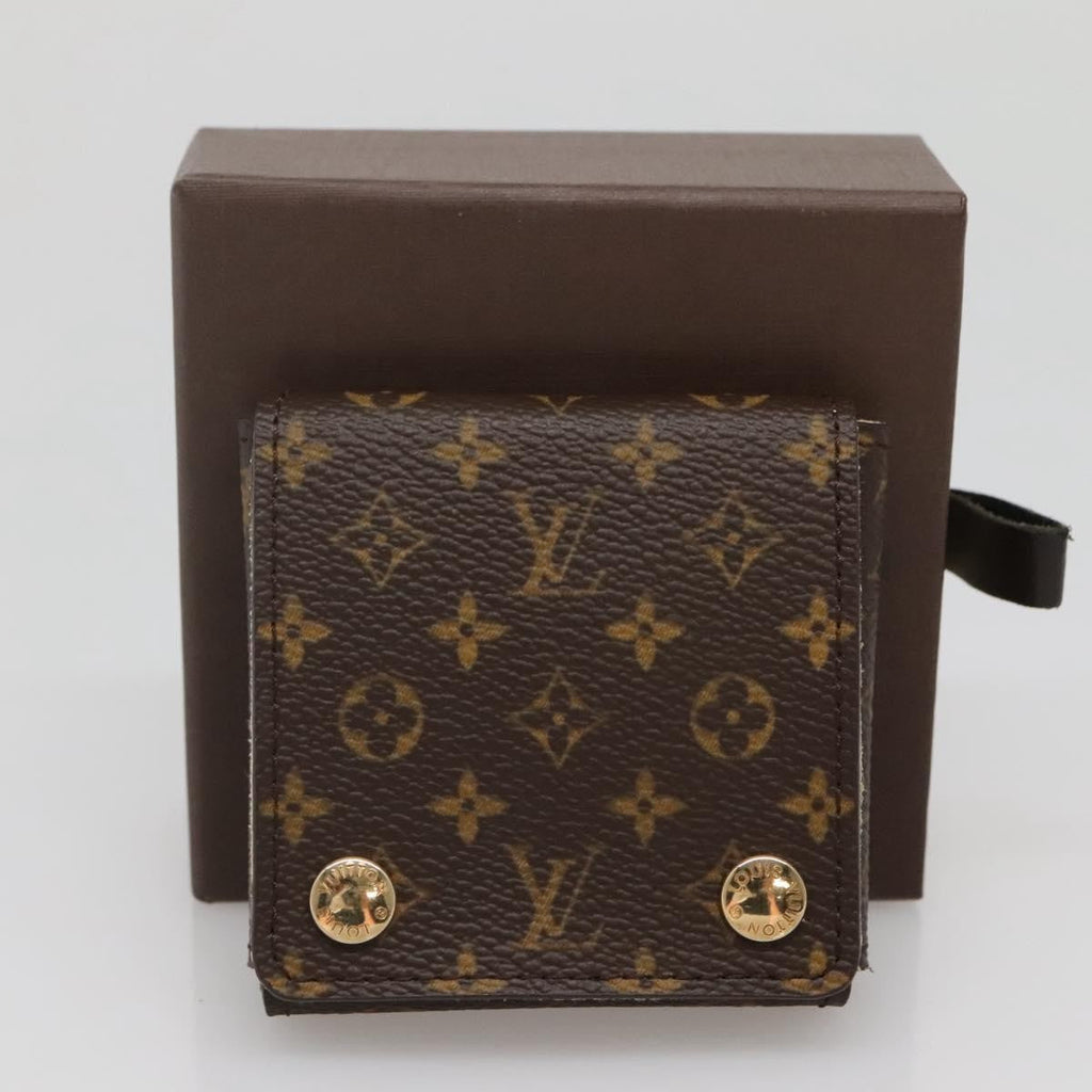 Louis Vuitton Case Jewelry Box Canvas Brown Canvas Wallets Accessory (Pre-Owned)