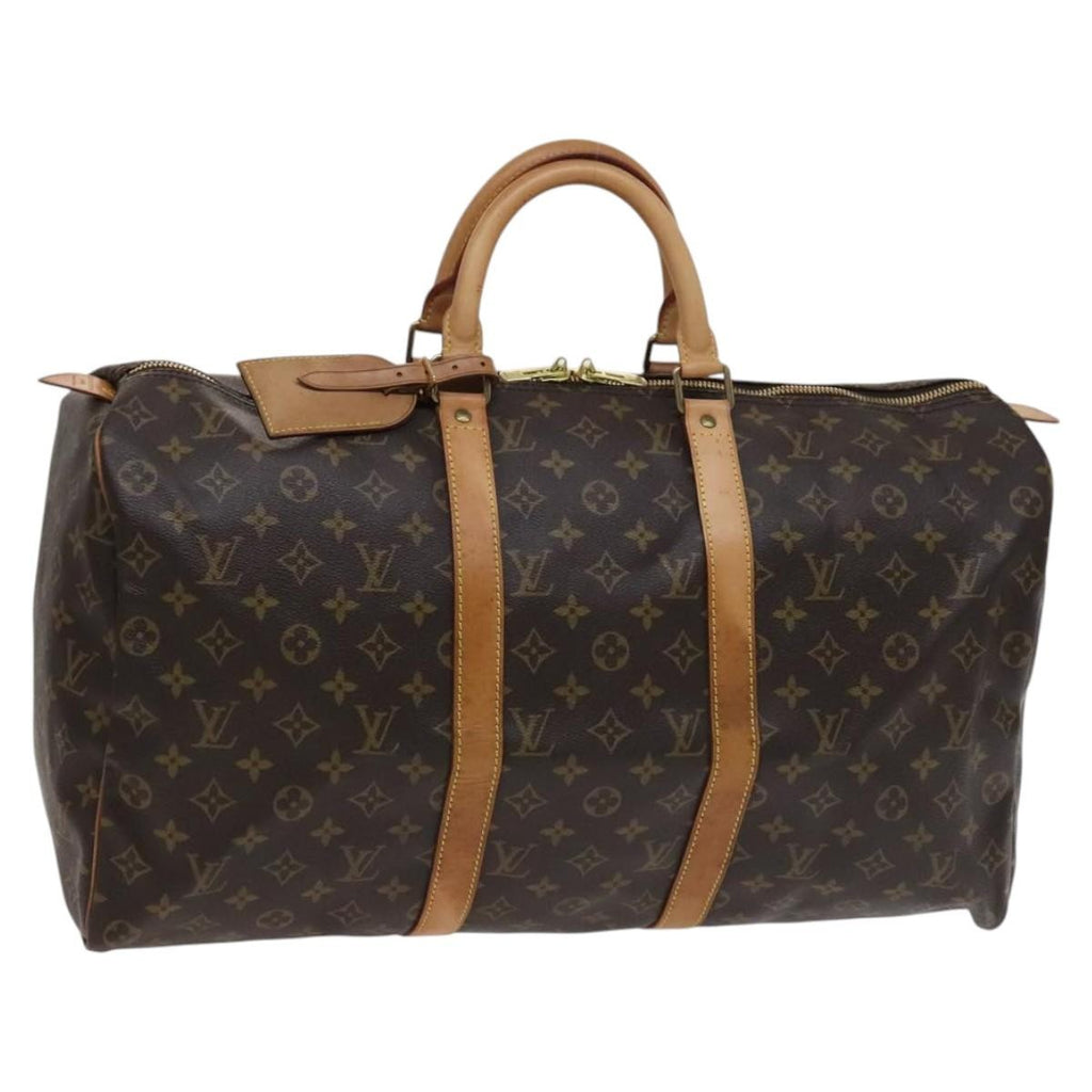 Louis Vuitton Keepall Bag Monogram Canvas Brown Canvas Travel Bag Bag (Pre-Owned)