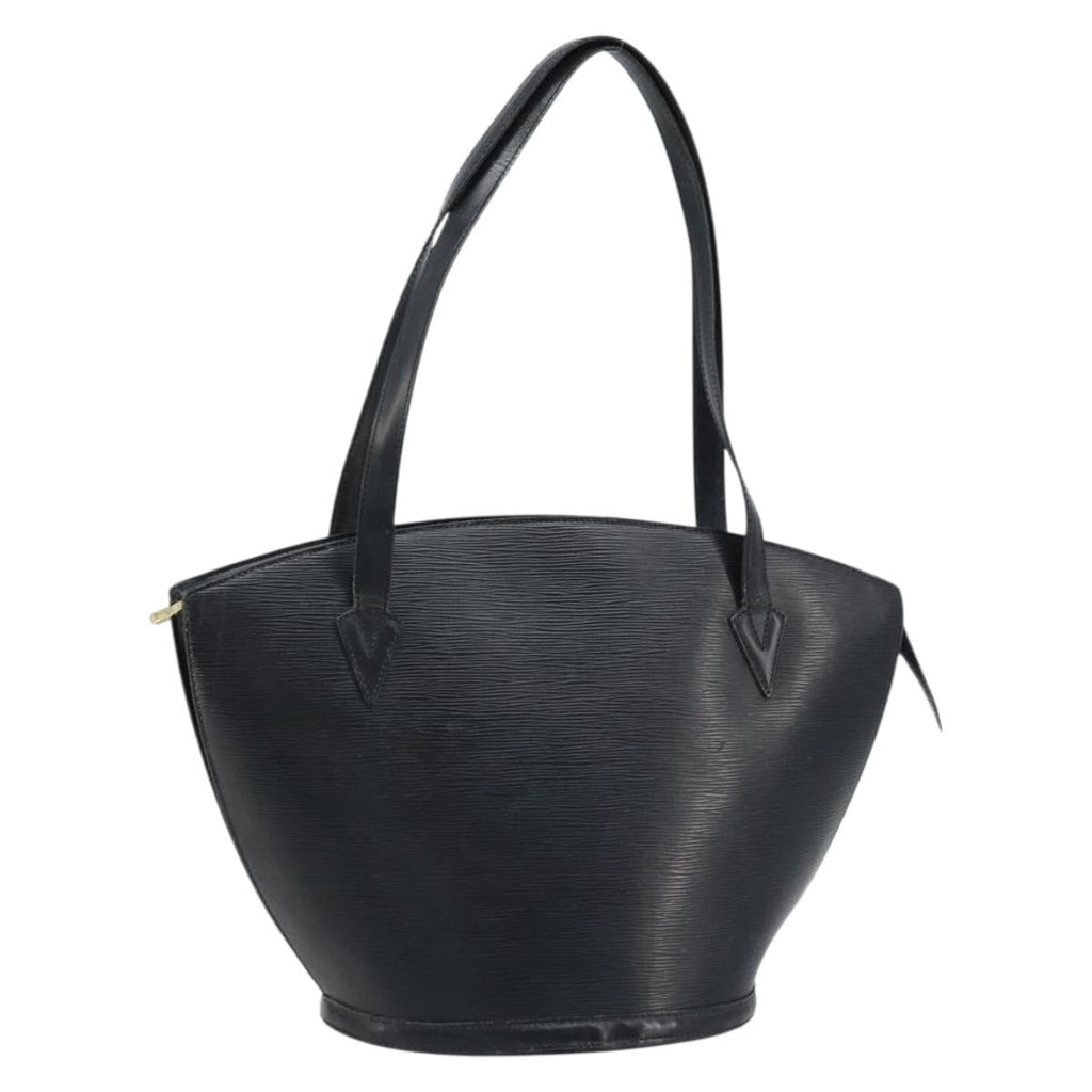 Louis Vuitton Saint Jacques Handbag Epi Leather Black Leather Shoulder Bag Bag (Pre-Owned)