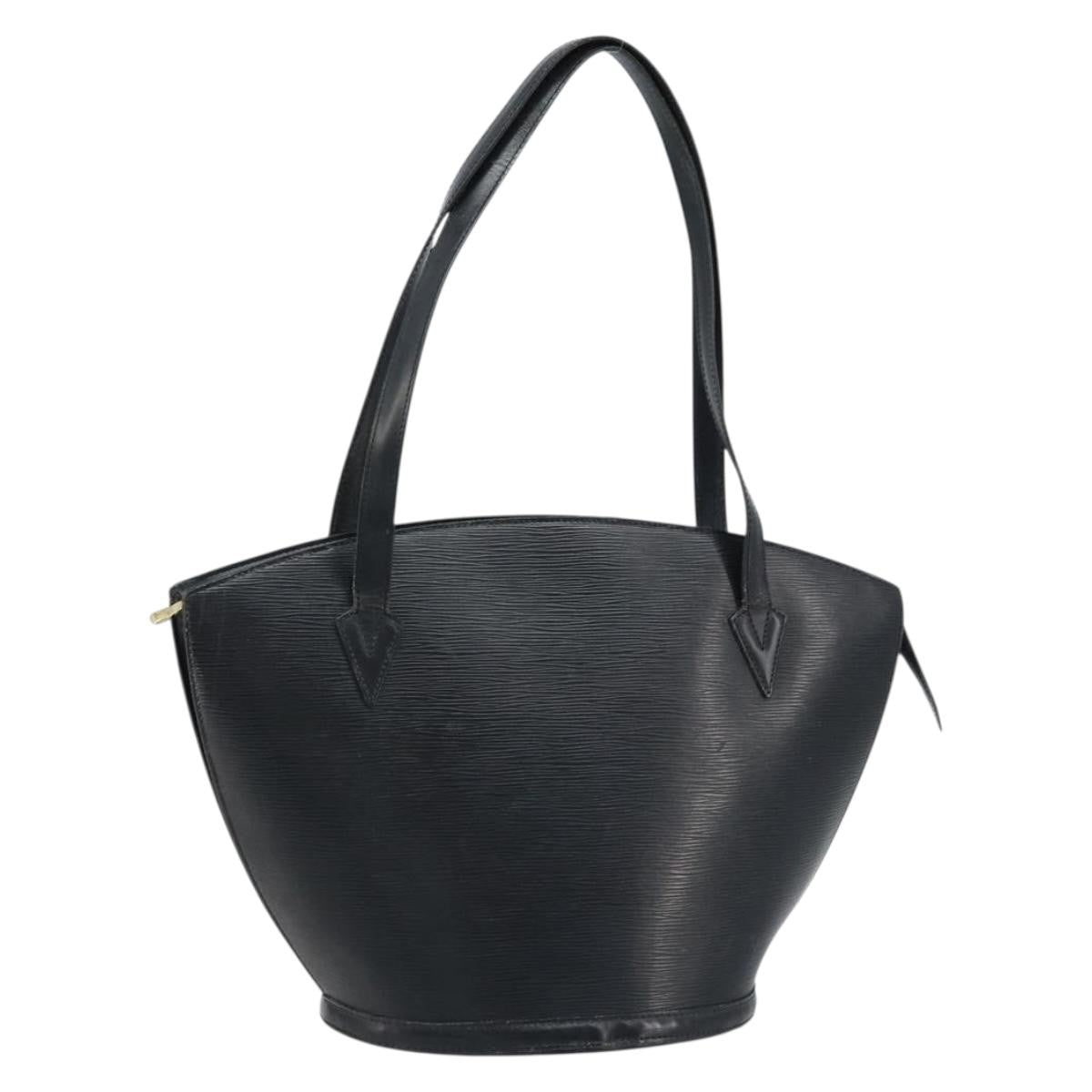 Louis Vuitton Saint Jacques Handbag Epi Leather Black Leather Shoulder Bag Bag (Pre-Owned)