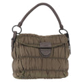 Prada Gaufre Convertible Hobo Tessuto Gray Nylon Shoulder Bag Bag (Pre-Owned)