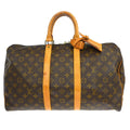 Louis Vuitton Keepall Bag Monogram Canvas Brown Canvas Travel Bag Bag (Pre-Owned)