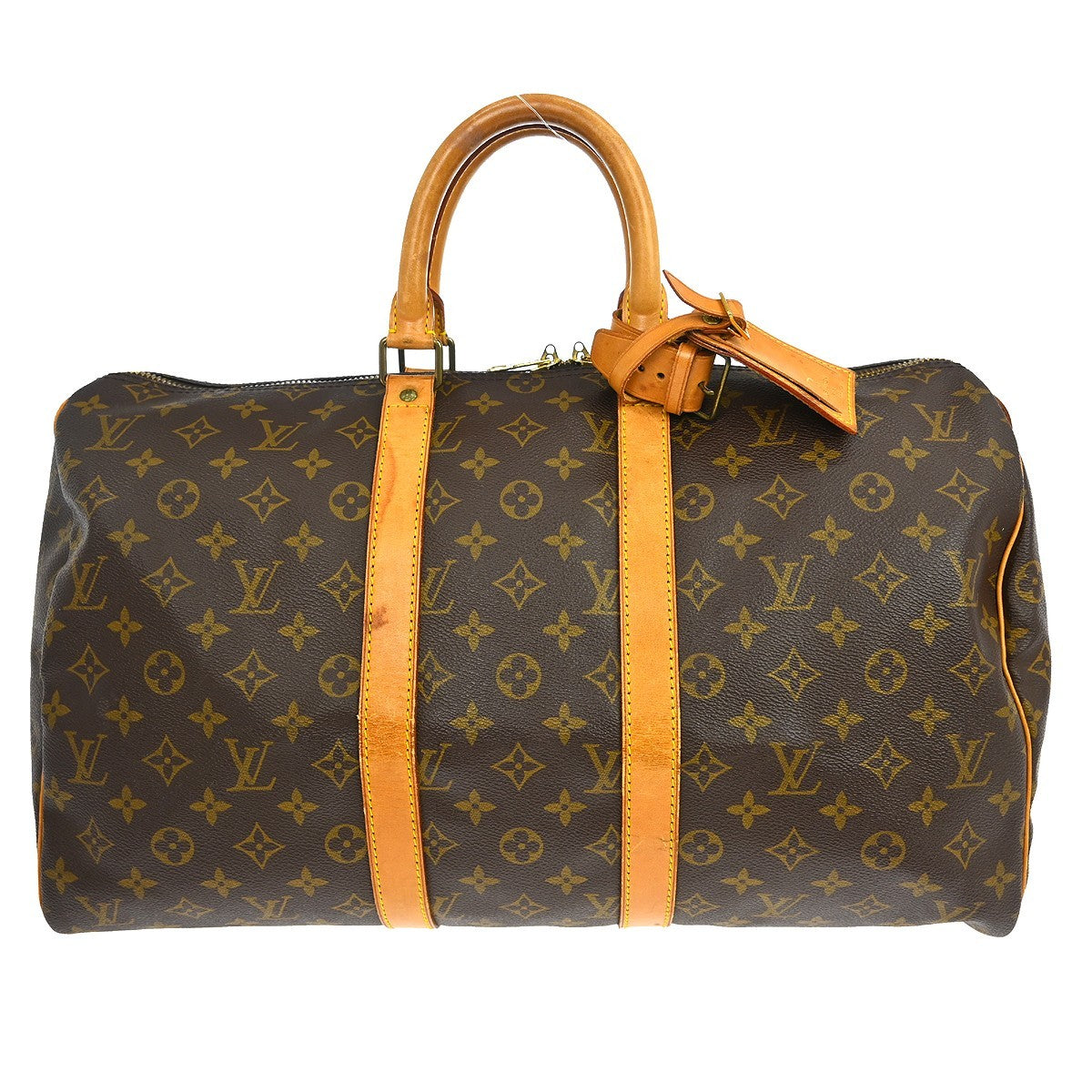Louis Vuitton Keepall Bag Monogram Canvas Brown Canvas Travel Bag Bag (Pre-Owned)