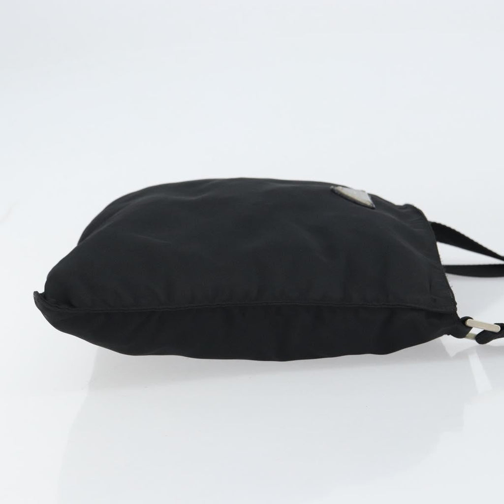 Prada Flat Messenger Bag Tessuto Black Nylon Shoulder Bag Bag (Pre-Owned)