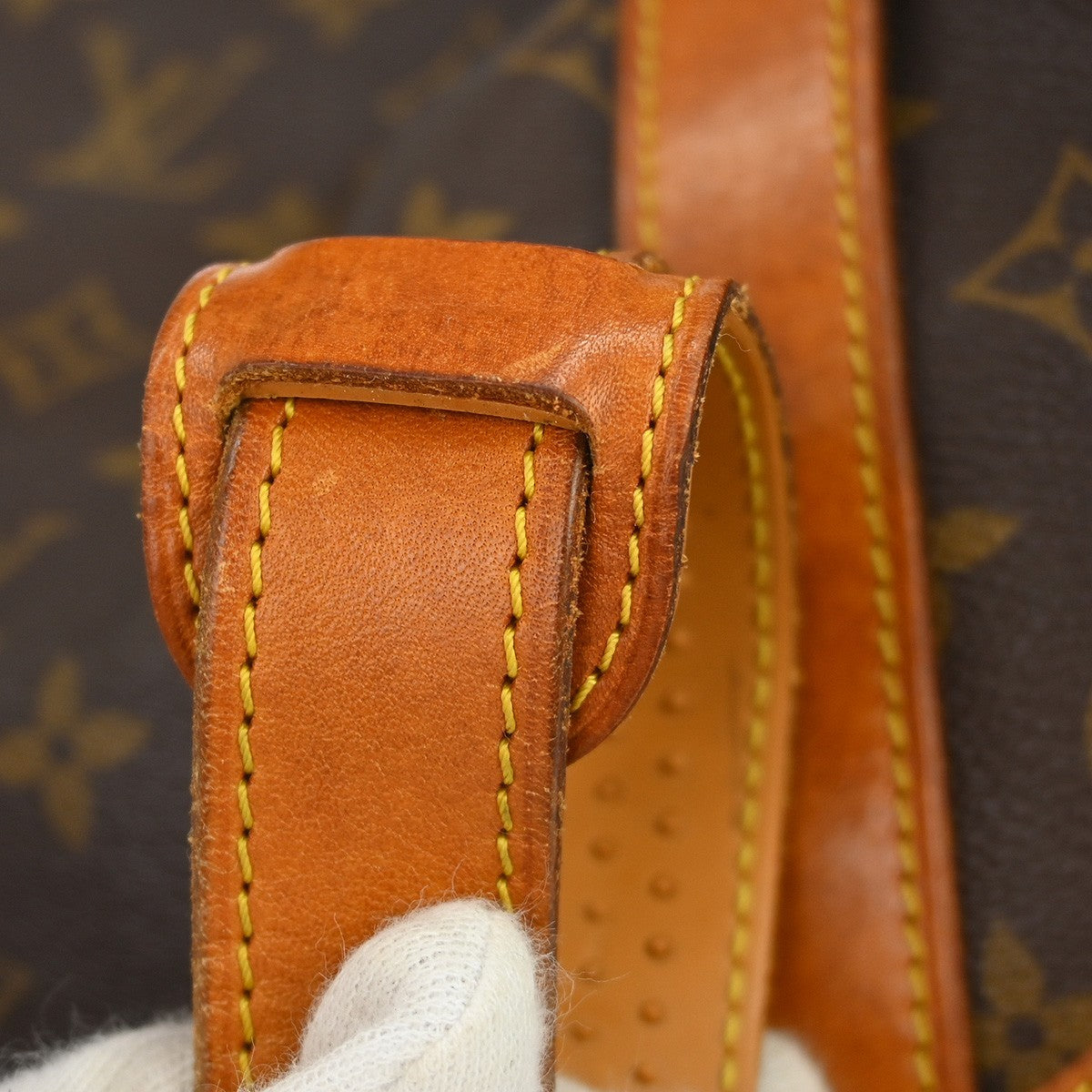 Louis Vuitton Saumur Handbag Monogram Canvas Brown Canvas Shoulder Bag Bag (Pre-Owned)