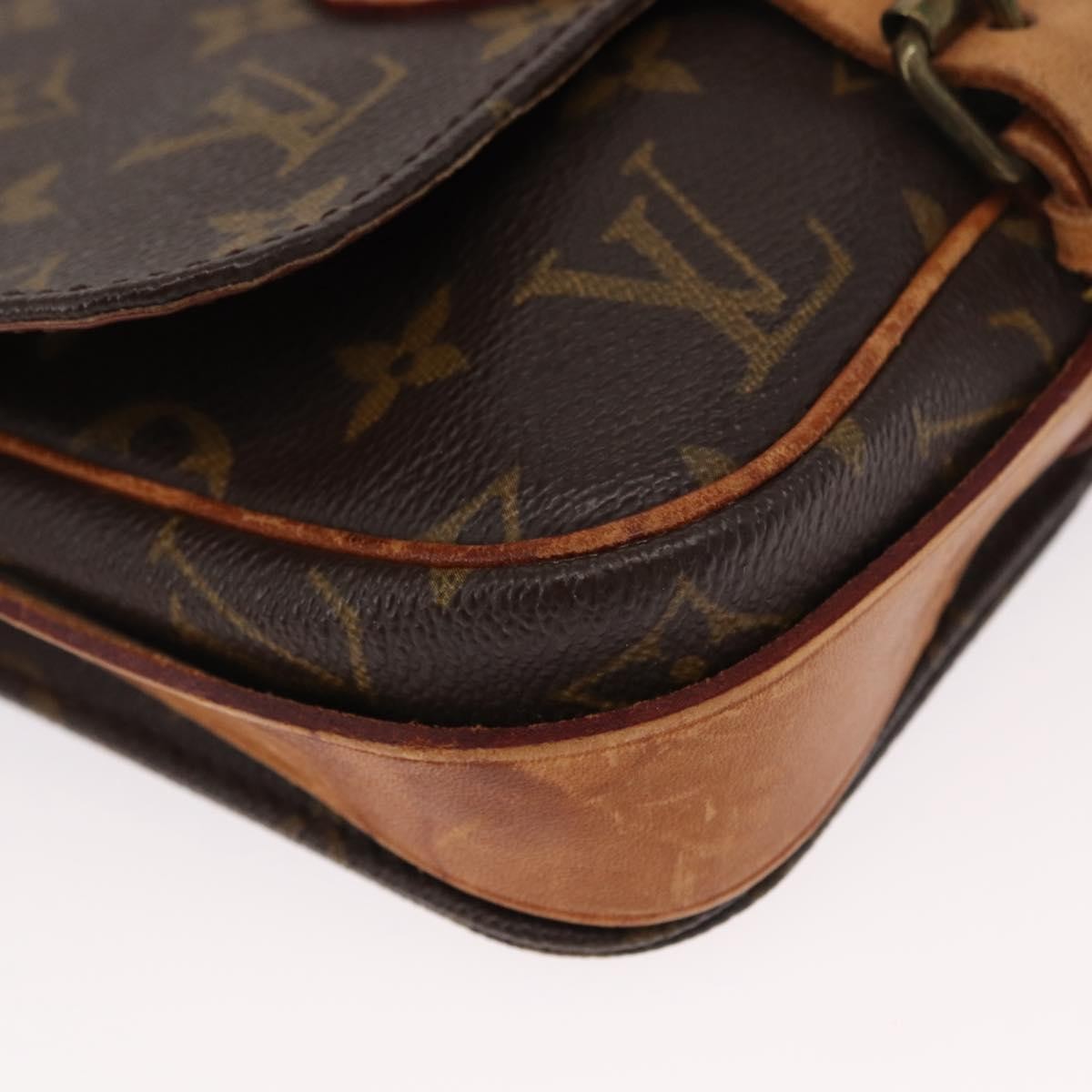 Louis Vuitton Cartouchiere Handbag Monogram Canvas Brown Canvas Shoulder Bag Bag (Pre-Owned)