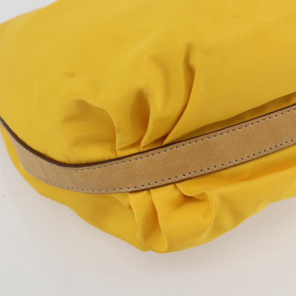 Prada Vintage Shoulder Bag Tessuto Yellow Nylon Shoulder Bag Bag (Pre-Owned)