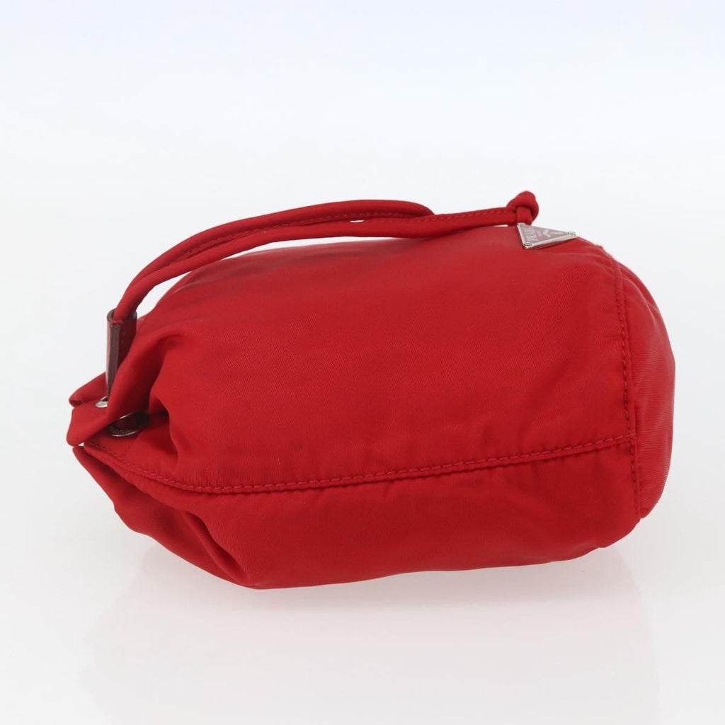 Prada Drawstring Wristlet Bucket Bag Tessuto Red Nylon Clutche & Pouche Bag (Pre-Owned)
