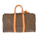 Louis Vuitton Keepall Bag Monogram Canvas Brown Canvas Travel Bag Bag (Pre-Owned)