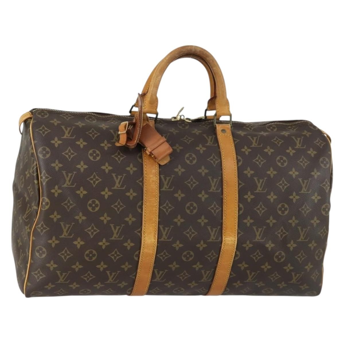 Louis Vuitton Keepall Bag Monogram Canvas Brown Canvas Travel Bag Bag (Pre-Owned)