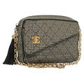 Chanel Vintage Front Pocket Camera Bag Canvas White Canvas Shoulder Bag Bag (Pre-Owned)