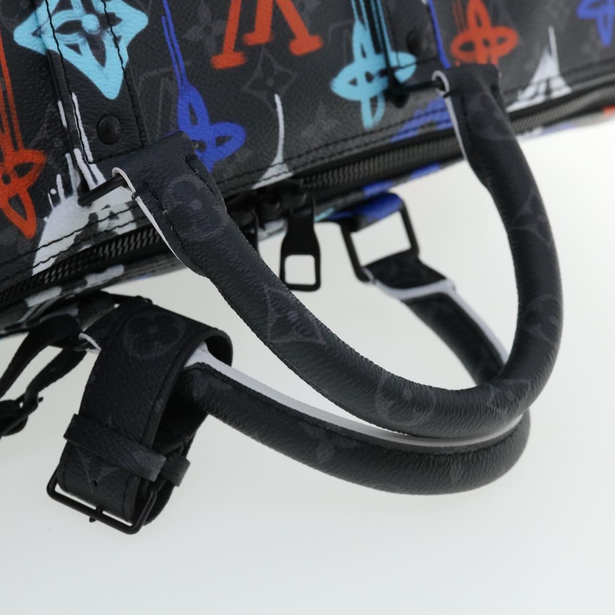 Louis Vuitton Keepall Bandouliere Bag Graffiti Monogram Eclipse Canvas Multicolour Canvas Bag (Pre-Owned)
