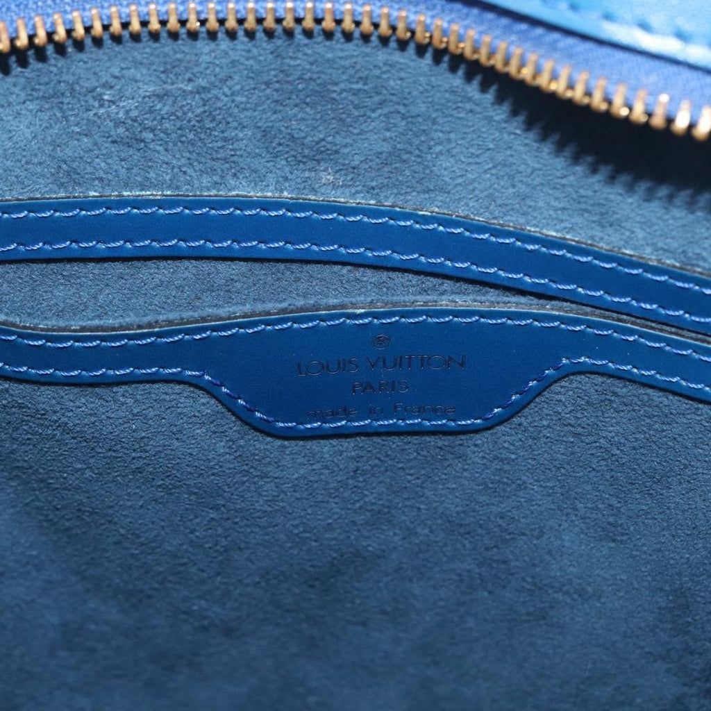 Louis Vuitton Saint Jacques Handbag Epi Leather Blue Leather Handbag (Pre-Owned)