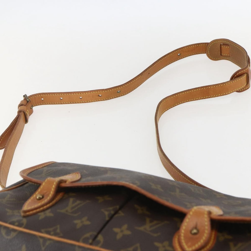 Louis Vuitton Sac Gibeciere Messenger Bag Monogram Canvas Brown Canvas Shoulder Bag Bag (Pre-Owned)