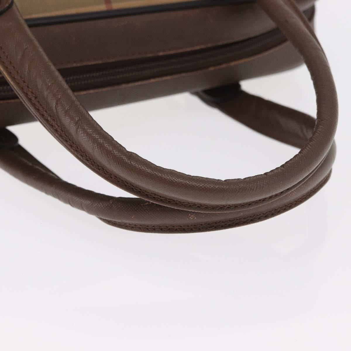 Burberry Nova Handbag Canvas Khaki Canvas Handbag (Pre-Owned)