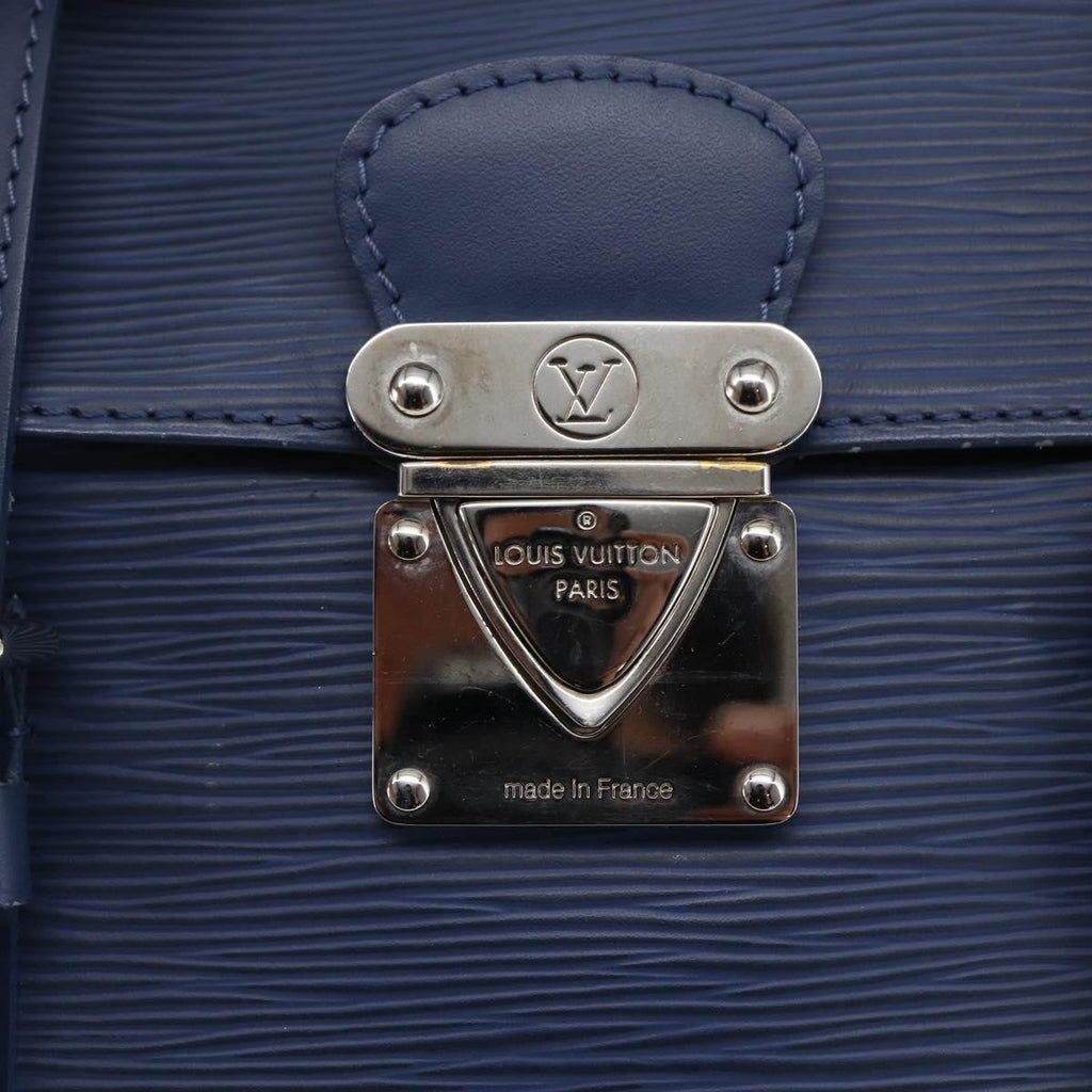 Louis Vuitton Segur Handbag Epi Leather Blue Leather Handbag (Pre-Owned)