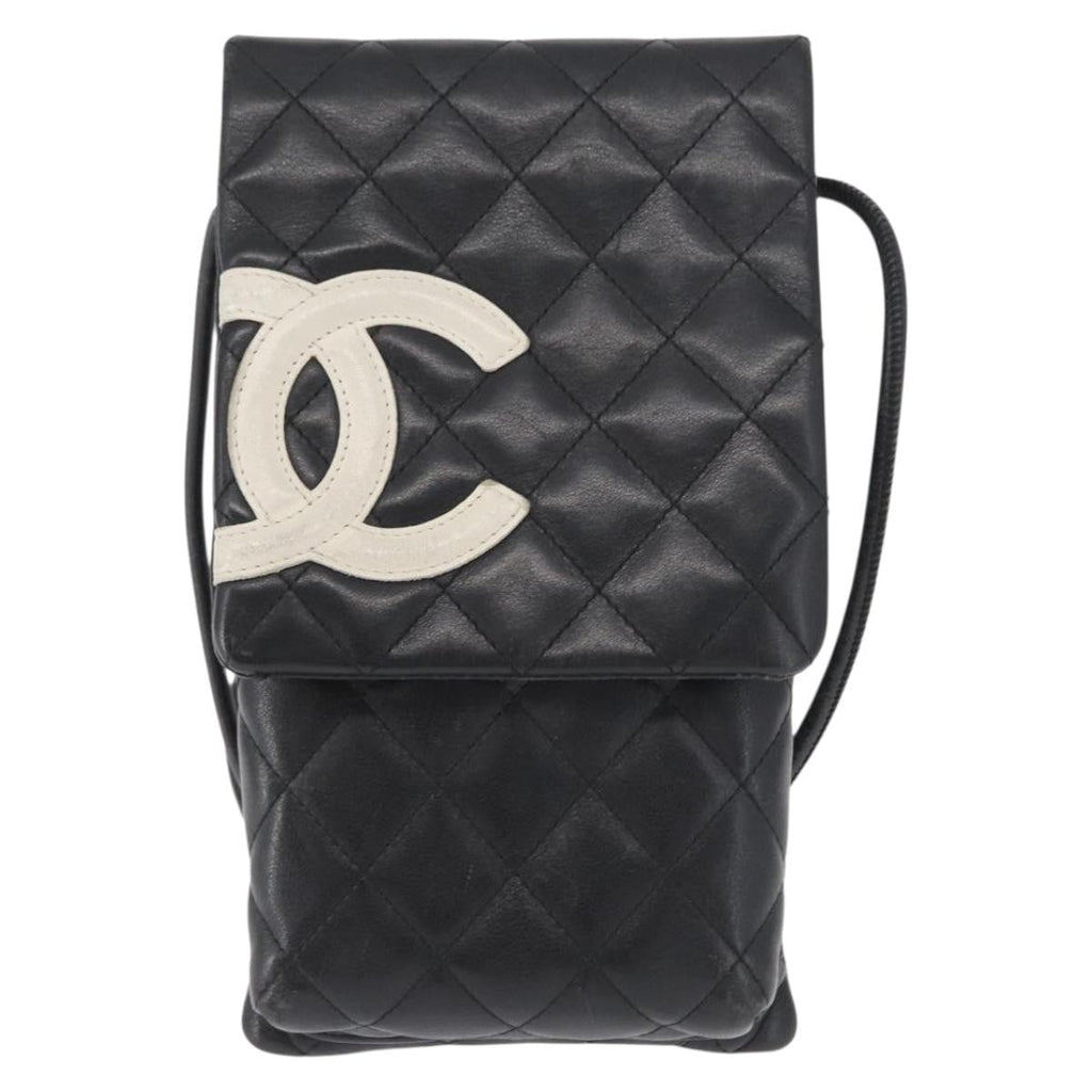 Chanel Cambon Flap Crossbody Bag Quilted Lambskin Silver Leather Shoulder Bag Bag (Pre-Owned)