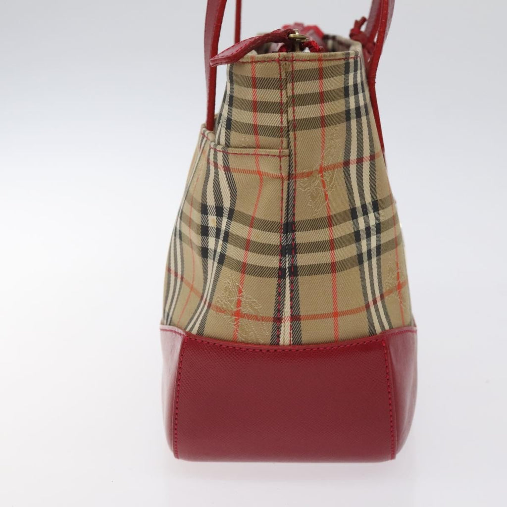 Burberry Nova Check Handbag Nova Check Canvas And Leather Beige Canvas Handbag (Pre-Owned)