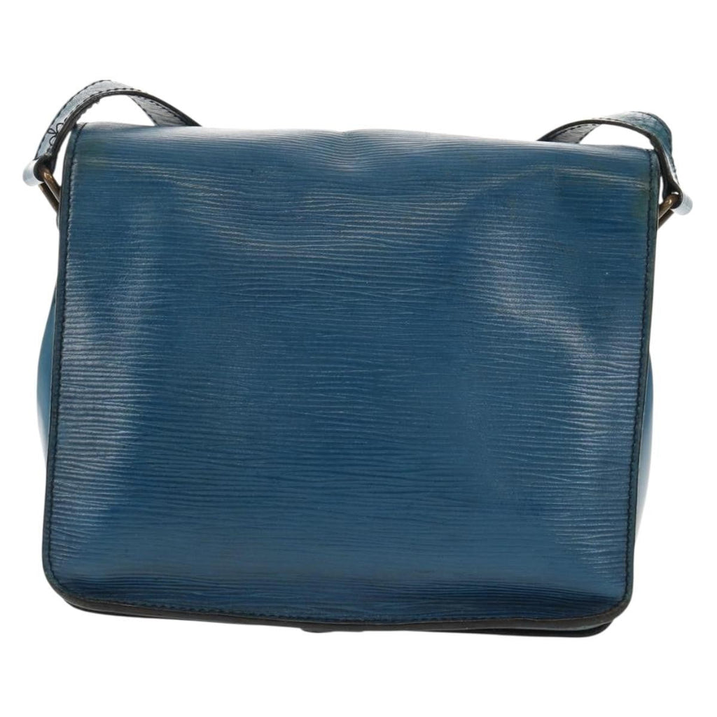 Louis Vuitton Cartouchiere Handbag Epi Leather Blue Leather Shoulder Bag Bag (Pre-Owned)