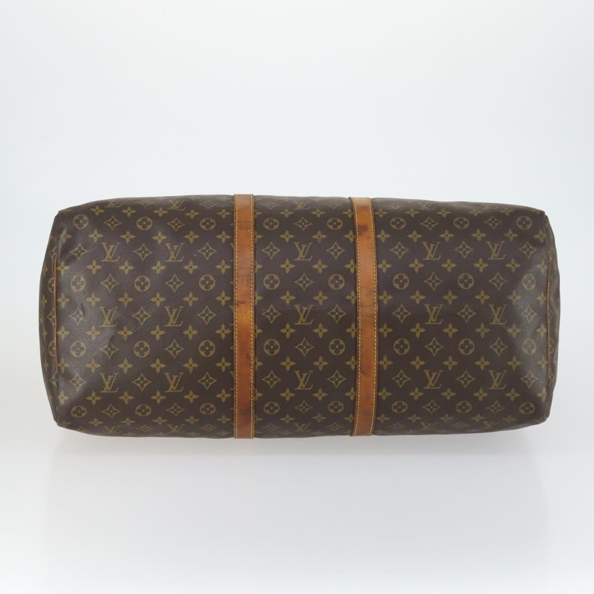 Louis Vuitton Keepall Bag Monogram Canvas Brown Canvas Travel Bag Bag (Pre-Owned)