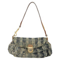 Louis Vuitton Pleaty Raye Handbag Striped Monogram Denim Blue Denim_Jeans Shoulder Bag Bag (Pre-Owned)