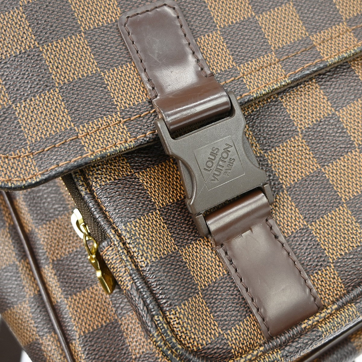Louis Vuitton Melville Messenger Bag Damier Brown Canvas Shoulder Bag Bag (Pre-Owned)