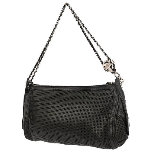 Chanel Pulley Camera Bag Perforated Caviar Black Leather Shoulder Bag Bag (Pre-Owned)