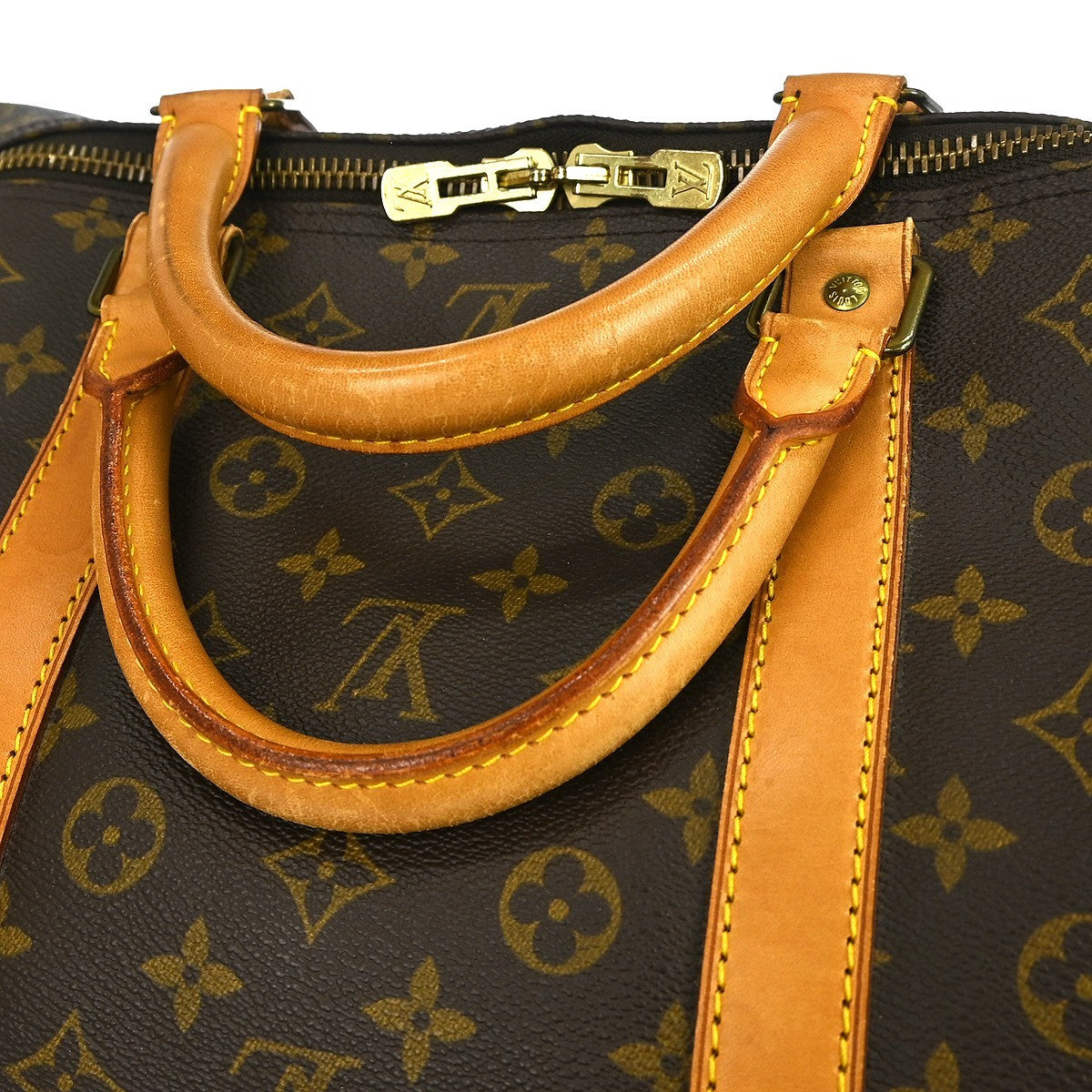 Louis Vuitton Keepall Bag Monogram Canvas Brown Canvas Travel Bag Bag (Pre-Owned)