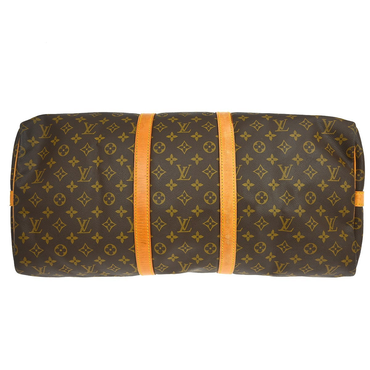 Louis Vuitton Keepall Bandouliere Bag Monogram Canvas Brown Canvas Travel Bag Bag (Pre-Owned)