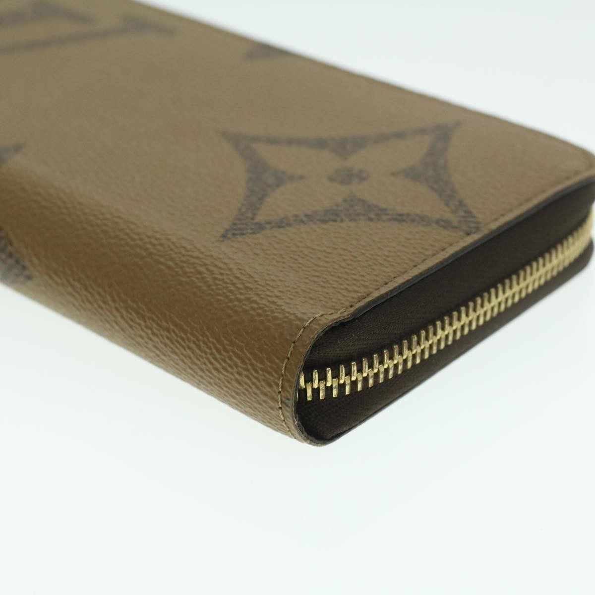 Louis Vuitton Zippy Wallet Nm Monogram Giant Reverse Brown Canvas Wallets Accessory (Pre-Owned)