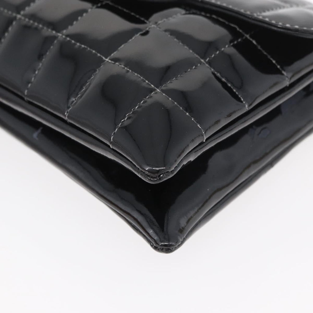Chanel Keyboard Flap Bag Quilted Patent Black Patent_Leather Shoulder Bag Bag (Pre-Owned)