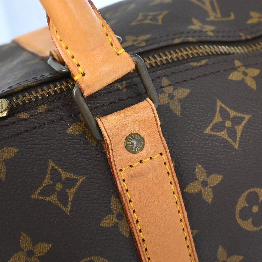 Louis Vuitton Keepall Bag Monogram Canvas Brown Canvas Travel Bag Bag (Pre-Owned)