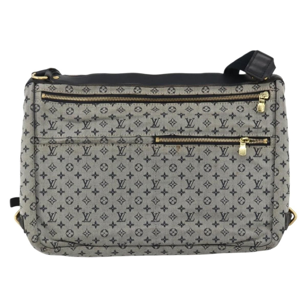 Louis Vuitton Sac Maman Handbag Mini Lin Blue Canvas Shoulder Bag Bag (Pre-Owned)