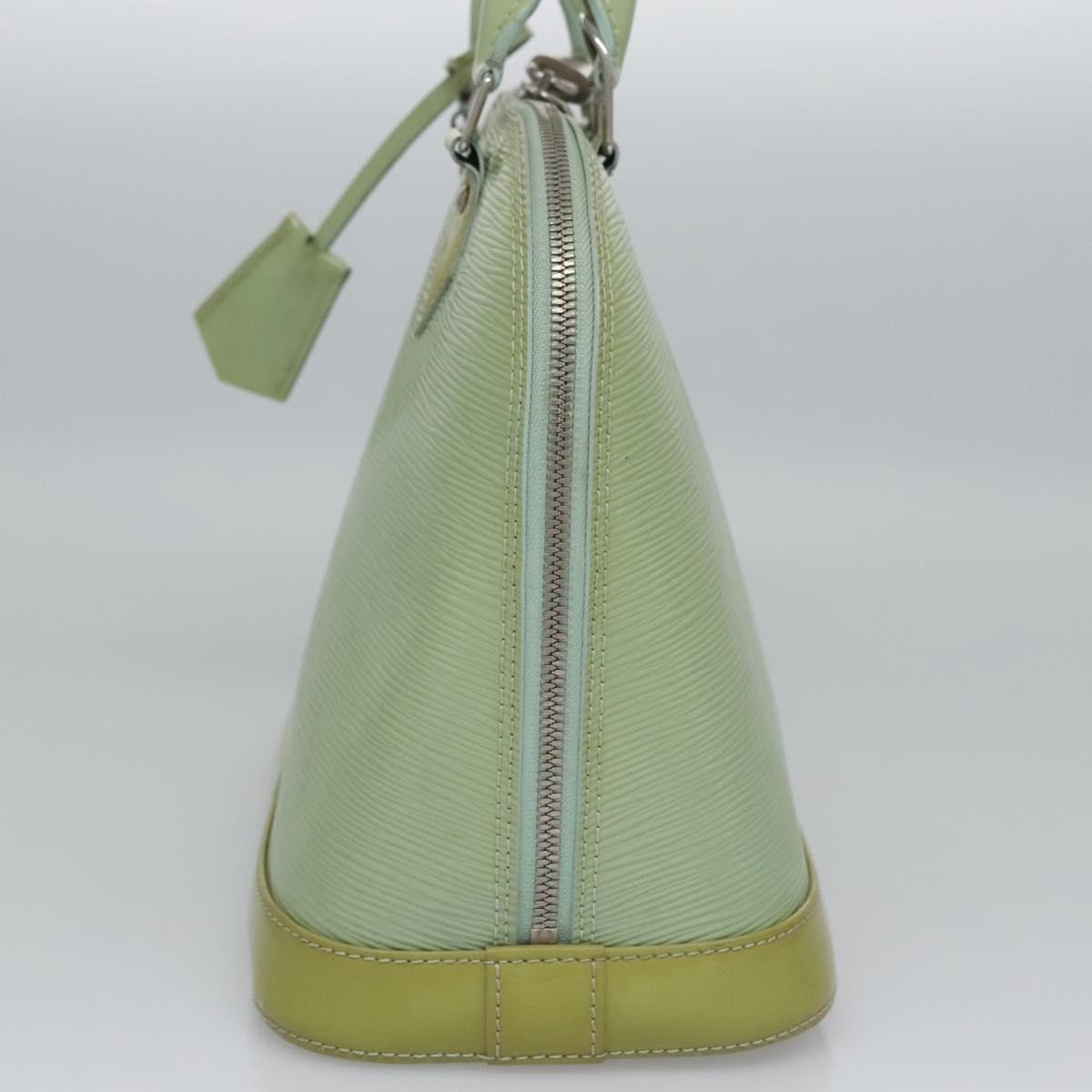 Louis Vuitton Alma Handbag Electric Epi Leather Green Patent_Leather Handbag (Pre-Owned)