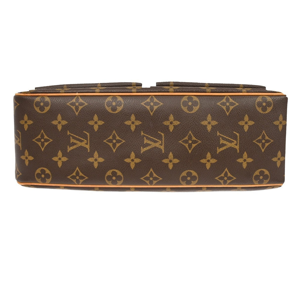 Louis Vuitton Viva Cite Handbag Monogram Canvas Brown Canvas Shoulder Bag Bag (Pre-Owned)