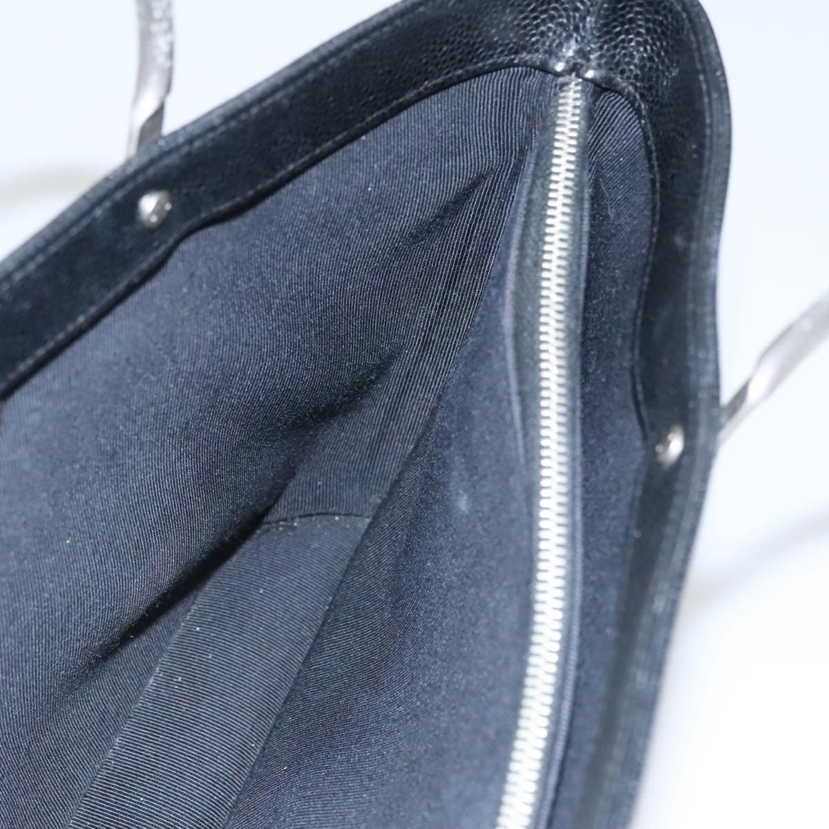 Chanel Vintage Tote Leather Black Leather Tote Bag Bag (Pre-Owned)