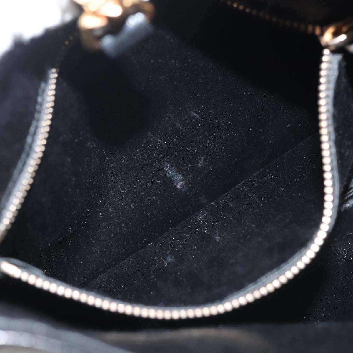 Prada Bow Shoulder Bag Vernice Saffiano Leather Black Leather Bag (Pre-Owned)
