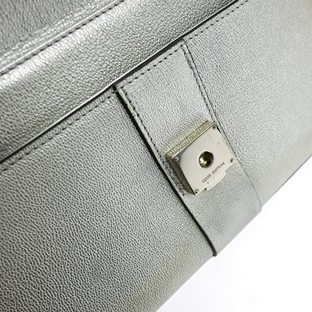 Louis Vuitton Very Chain Bag Whipstitch Leather Silver Leather Shoulder Bag Bag (Pre-Owned)