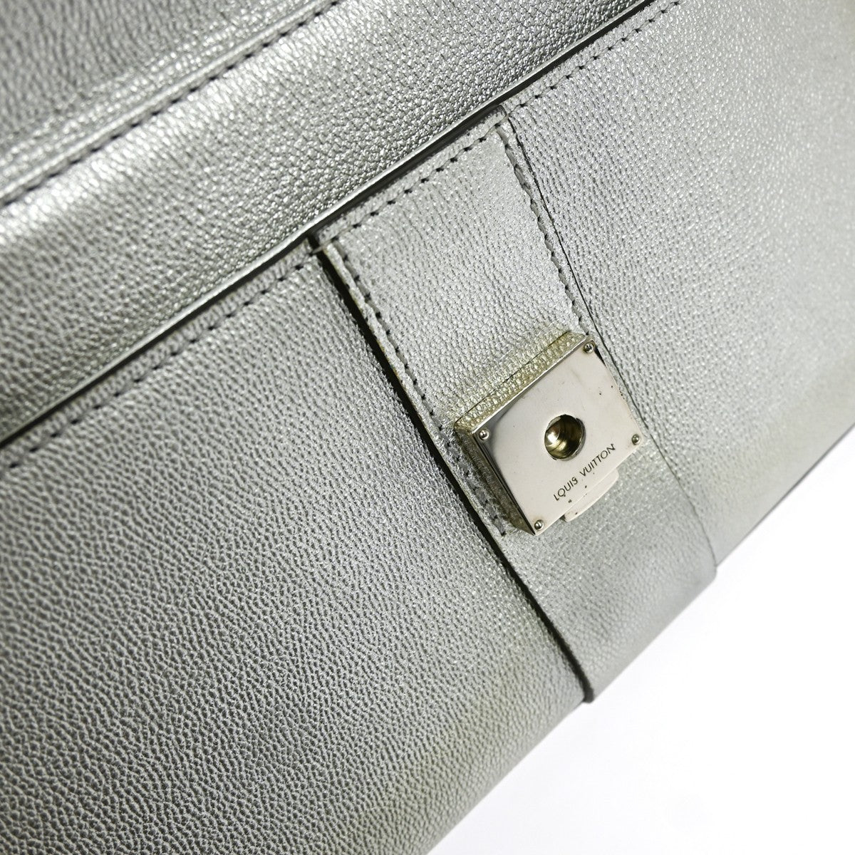 Louis Vuitton Very Chain Bag Whipstitch Leather Silver Leather Shoulder Bag Bag (Pre-Owned)