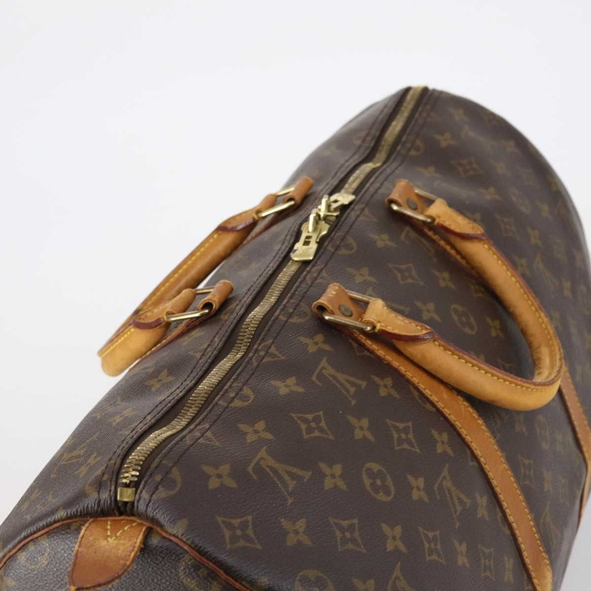 Louis Vuitton Keepall Bag Monogram Canvas Brown Canvas Travel Bag Bag (Pre-Owned)