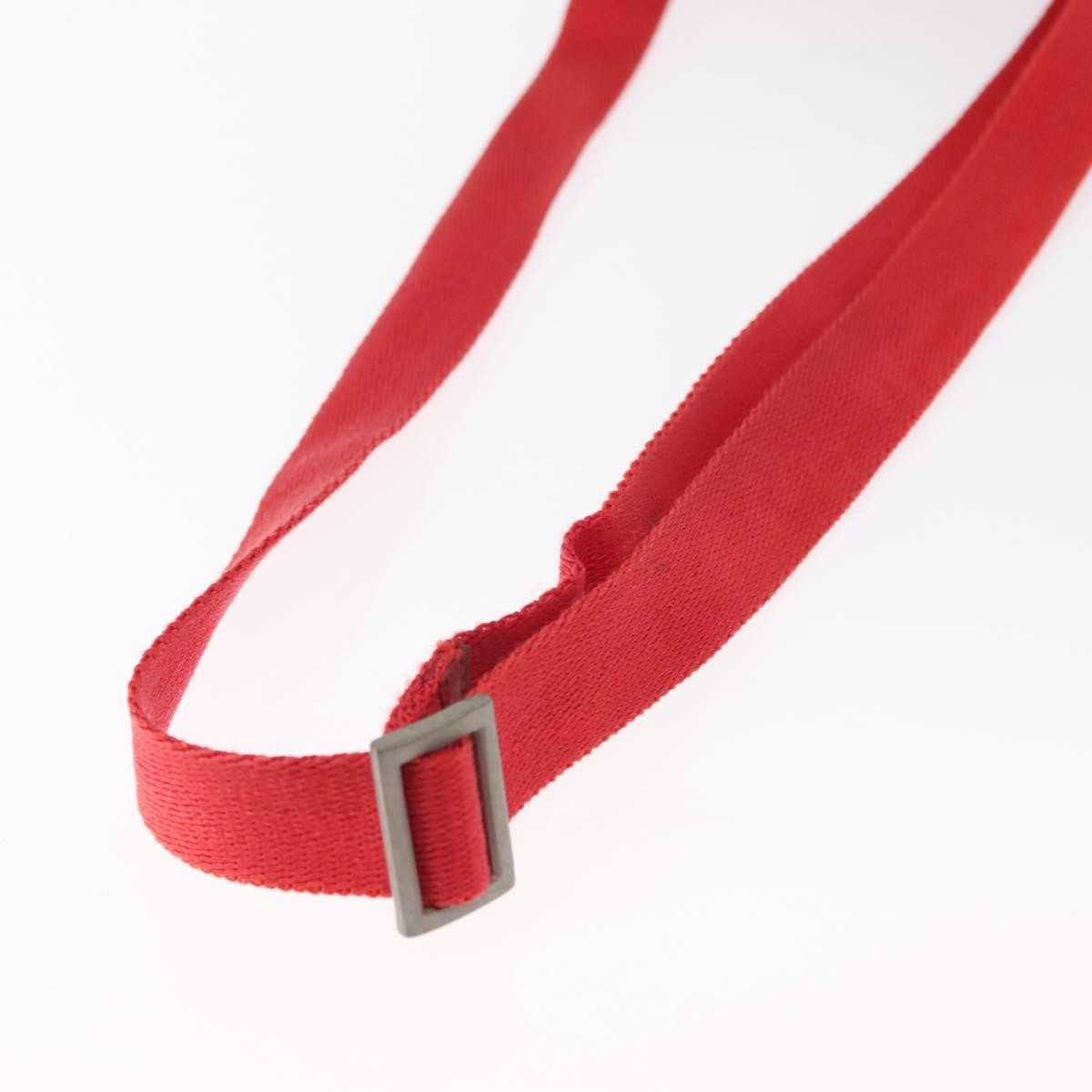 Prada Flat Messenger Bag Tessuto Red Nylon Shoulder Bag Bag (Pre-Owned)