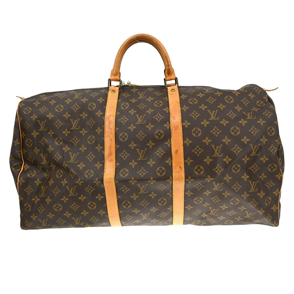 Louis Vuitton Keepall Bag Monogram Canvas Brown Canvas Travel Bag Bag (Pre-Owned)