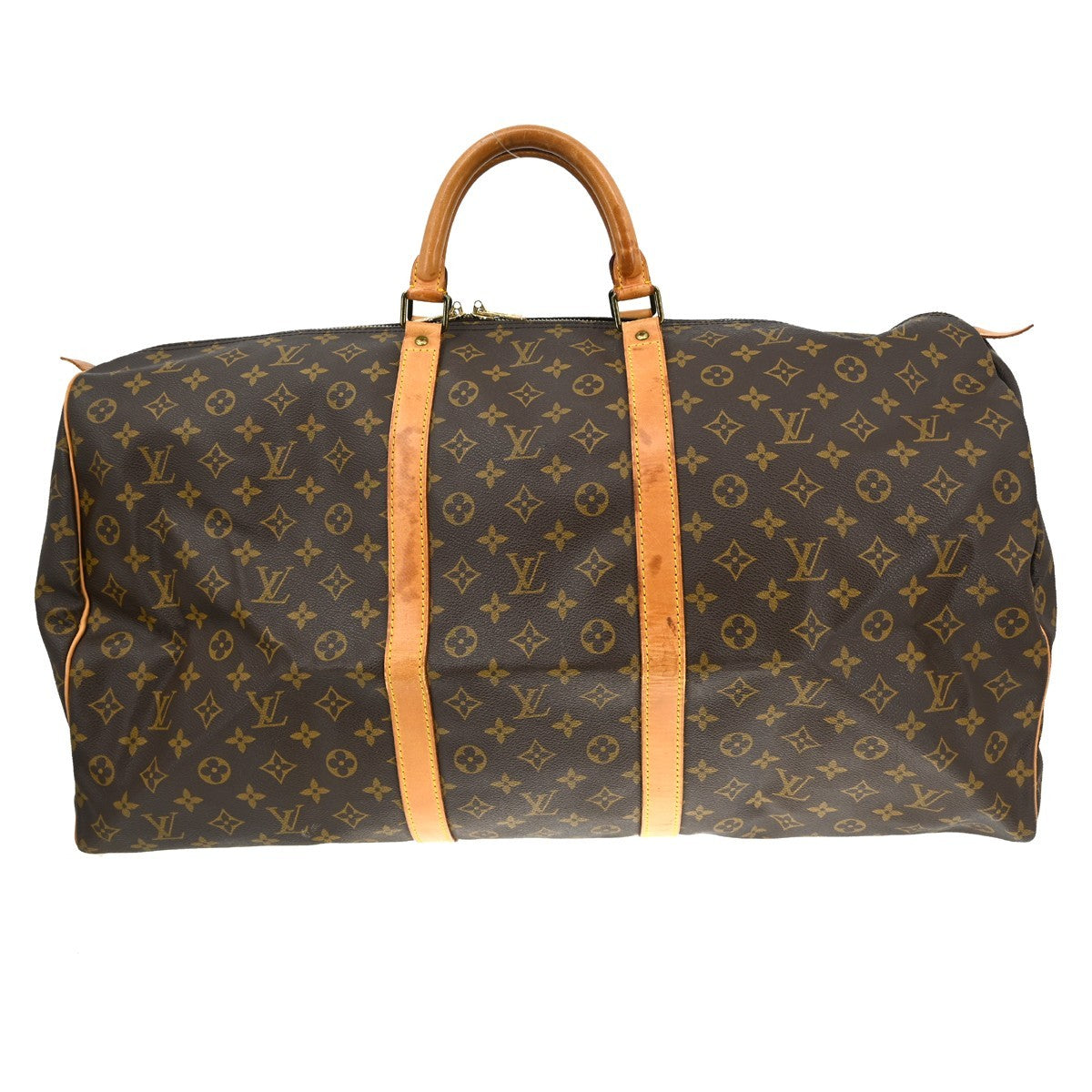 Louis Vuitton Keepall Bag Monogram Canvas Brown Canvas Travel Bag Bag (Pre-Owned)