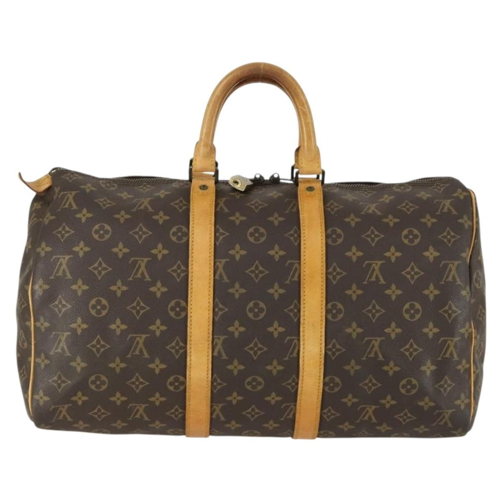 Louis Vuitton Keepall Bag Monogram Canvas Brown Canvas Travel Bag Bag (Pre-Owned)